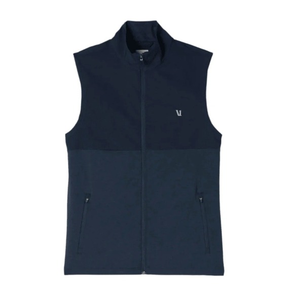 Vuori Men's Sunday Element Vest Navy Blue Size XXL